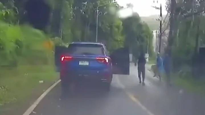 Shock moment ‘four Brit tourists knock US lawyer off moped to snatch $75k watch’ in horror robbery
