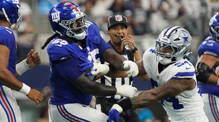 Andrew Thomas’ replacement benched after 4 penalties on Giants’ ludicrous drive