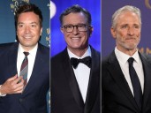 Late-night hosts reacted to Jimmy Kimmel's suspension with the sharpest tools in their kit: comedy and defiance
