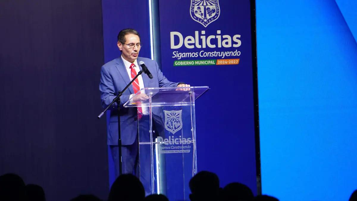 Delicias cuenta con respaldo de la gobernadora: Secretario de Hacienda en informe de labores de Jesús Valenciano