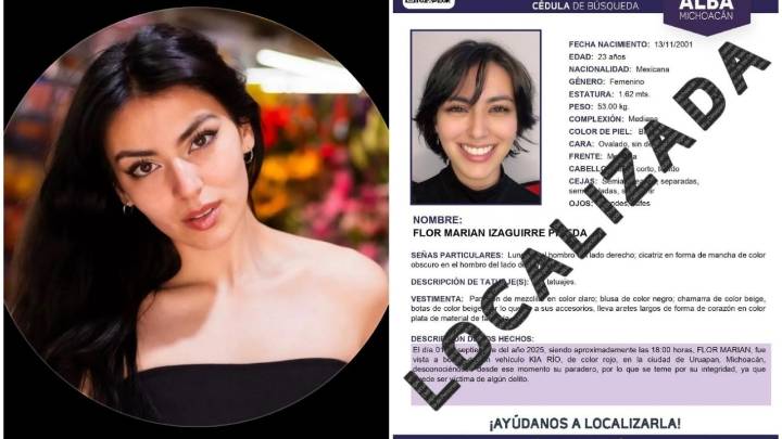 A 5 días de ser localizada, muere la tiktoker Flor Marian Izaguirre