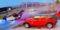Surveillance video shows Nebraska law enforcement vehicles collide while responding to emergency