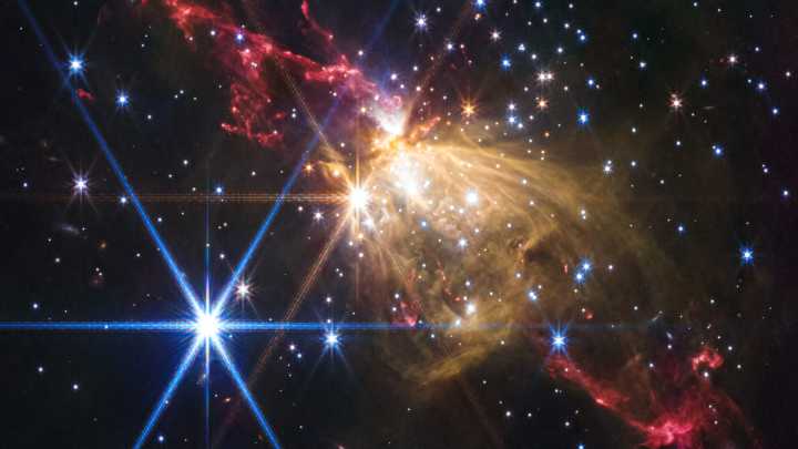 Webb image of stellar jet looks like 'Star Wars' Darth Maul lightsaber
