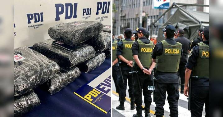 Dos policías fueron detenidos por la PDI de Chile tras intentar ingresar más de 11 kilos de droga por la frontera de Arica