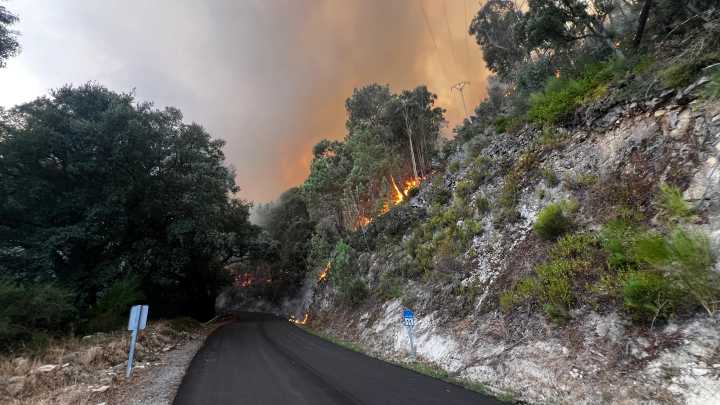Decretan o nivel 2 de emerxencia por un incendio na localidade lucense de Pantón
