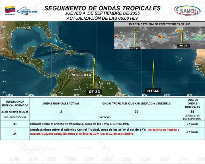 Pronóstico del clima para hoy jueves  4   de  septiembre  de 2025
