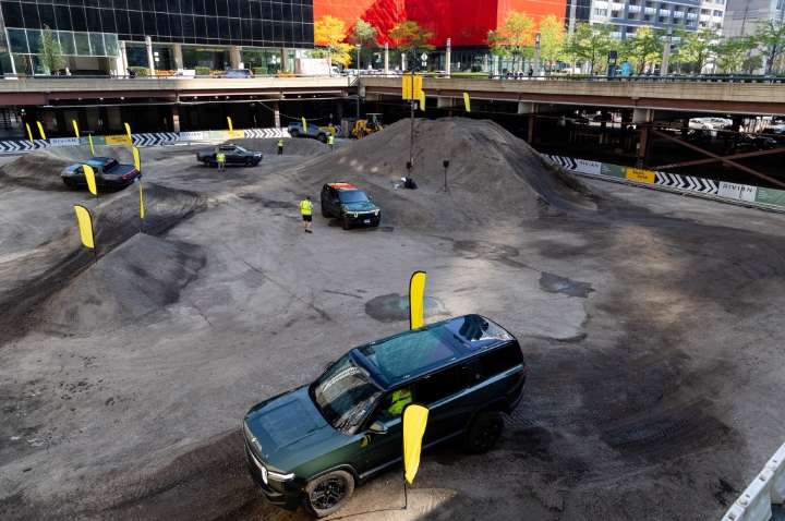 Rivian off-road course draws thousands of joyriders