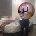 ¡Trío termina en drama! novia casi se ahorca en columpio del motel
