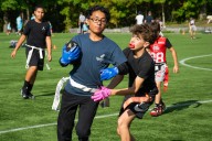 9/11 Flag Football players soak up the sun Saturday morning (101 action