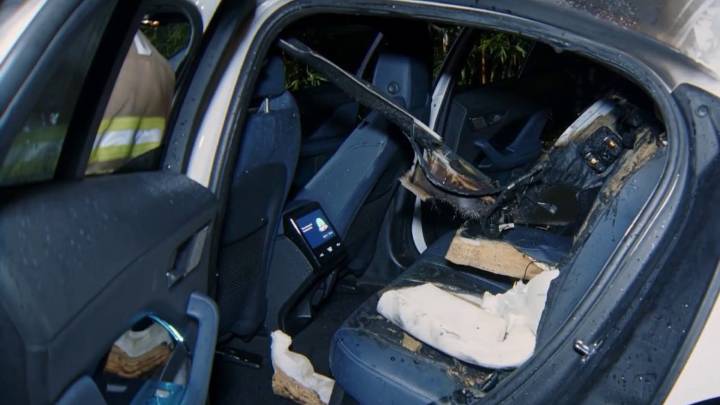 Back seat of Waymo vehicle catches fire in Mar Vista