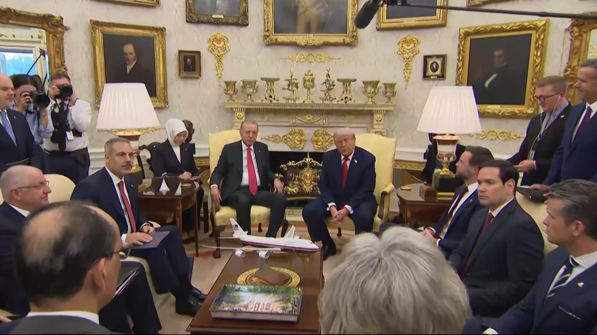 Trump hosts Turkey's Erdogan as the US considers lifting a ban on F