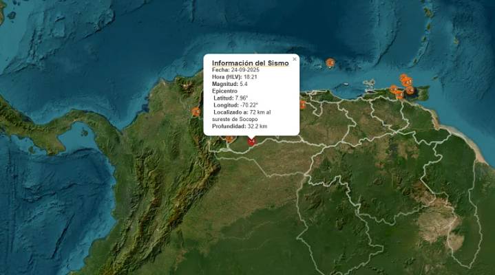 Funvisis reporto sismo de magnitud 5.4 que sacudió a varios estados