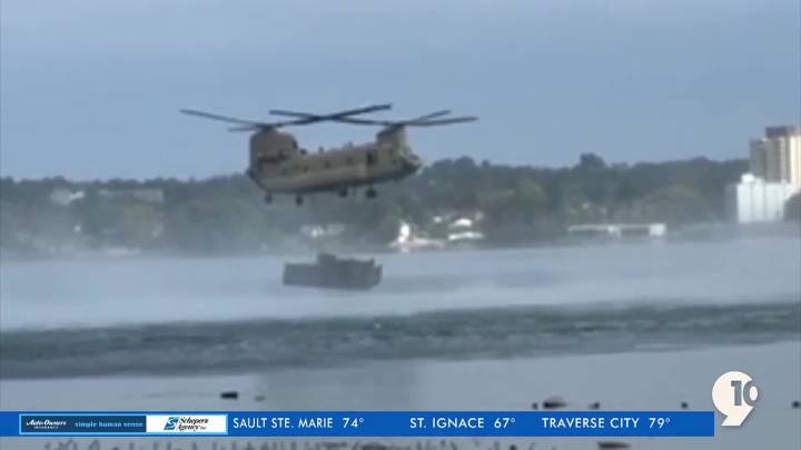 Army National Guard conducts bridge training on St. Marys River