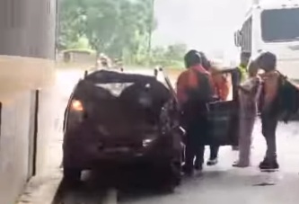 Choque múltiple en el túnel Los Ocumitos, sentido hacia Caracas, dejó varios heridos