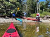 We paddled 3 miles across open ocean to hike on Islesboro