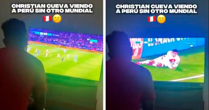 Christian Cueva no quiso perderse el Perú vs Uruguay: captan a 'Aladino' viendo la eliminación al Mundial frente a su TV