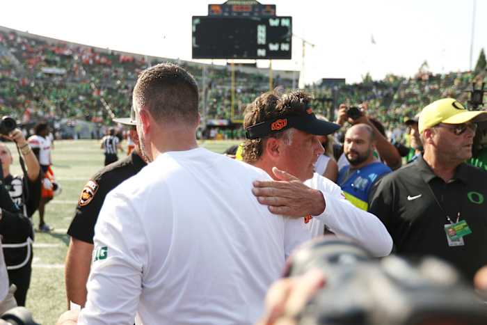 Lanning says Gundy's spending comments fueled No. 6 Oregon in win over Oklahoma State