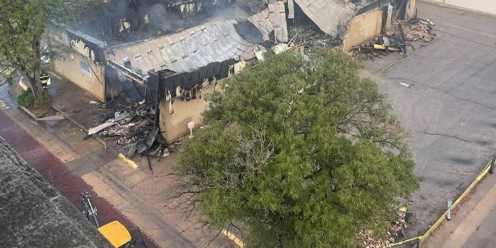 Downtown Dodge City building destroyed in early