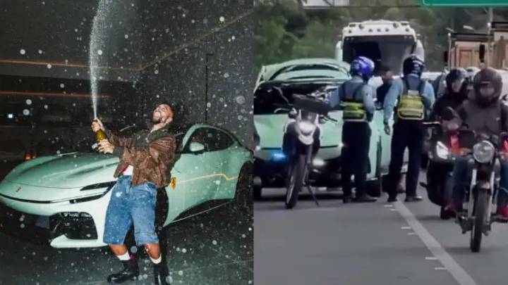 (+Video) Maluma es detenido en Medellín a solo 24 horas de haber estrenado su vehículo Ferrari considerado "Único en el mundo"