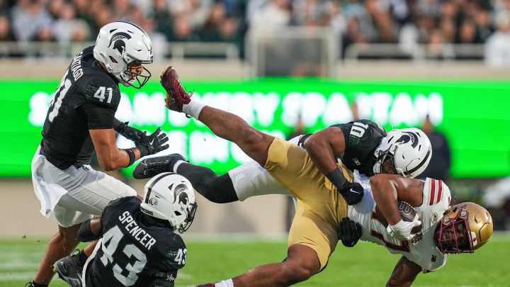 Aidan Chiles rallies Michigan State to 42-40 2OT thriller over Boston College
