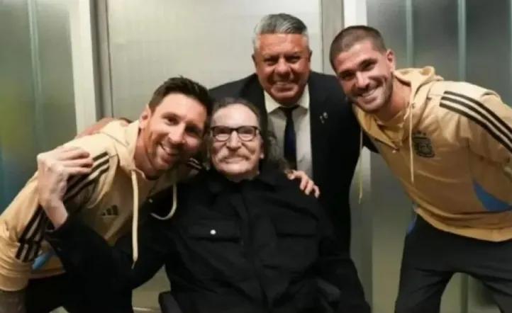 Histórico: Charly García y Lionel Messi se reunieron tras el partido de la selección