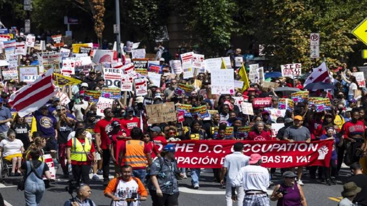 Se movilizan en Washington en rechazo a medidas contra migrantes