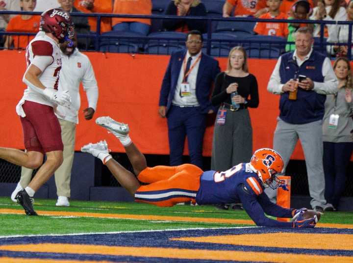 SU football blows past Colgate, 66-24, as Angeli ties school TD record