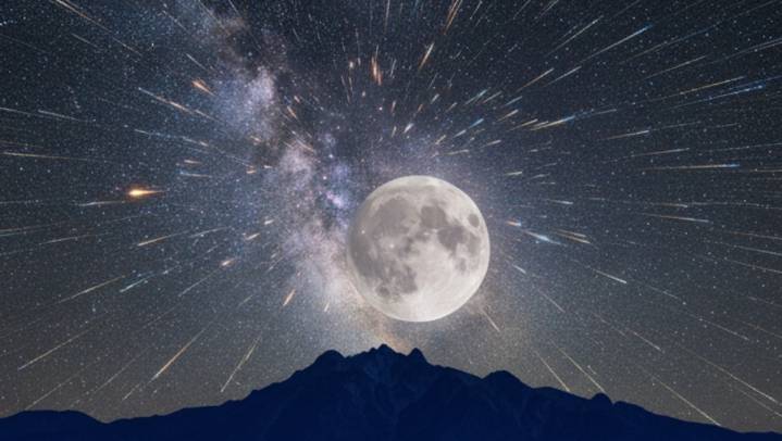 Atención. Habrá dos eventos celestiales en un día: lluvia de estrellas y ocultación lunar; ést...