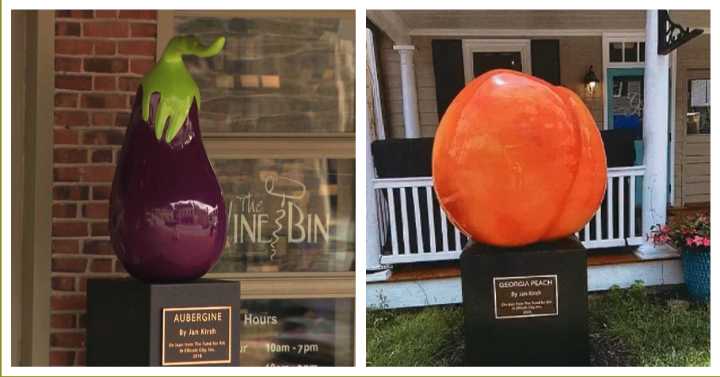 Peach and eggplant art sow seeds of division in historic Ellicott City