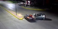 Video: circulaba a alta velocidad, no logró frenar y provocó un violento choque en Tigre