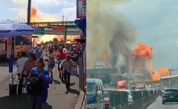 ÚLTIMA HORA: Explota pipa cargada de combustible en el Puente de la Concordia y ocasiona gran incendio