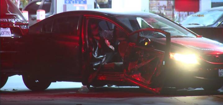 Domestic violence suspect rams police cars in El Monte; officer kills him