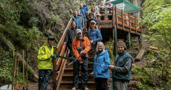 Restored staircase reopens at Sitka’s Halibut Point State Recreation Site