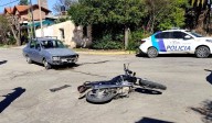 Motociclista resulta herido tras un choque en el centro de Villa de Merlo