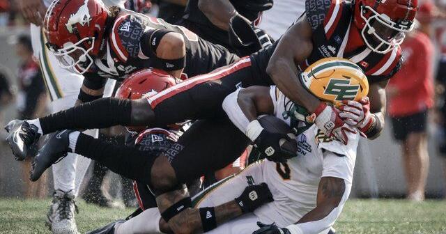 Red-hot Stampeders show no mercy on defence in dominating Elks 28