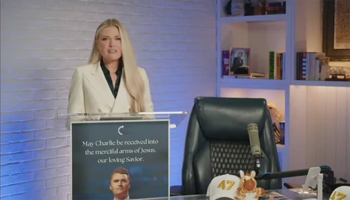 Erika Kirk vows to carry on husband Charlie's TPUSA movement