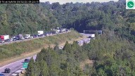 Traffic backed up on I-74 following crash in Green Township