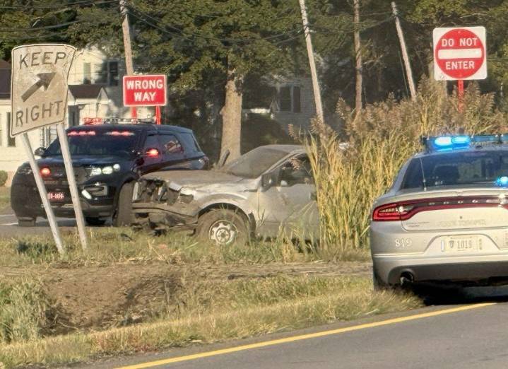 Pickup truck rolls over in Southington, driver injured