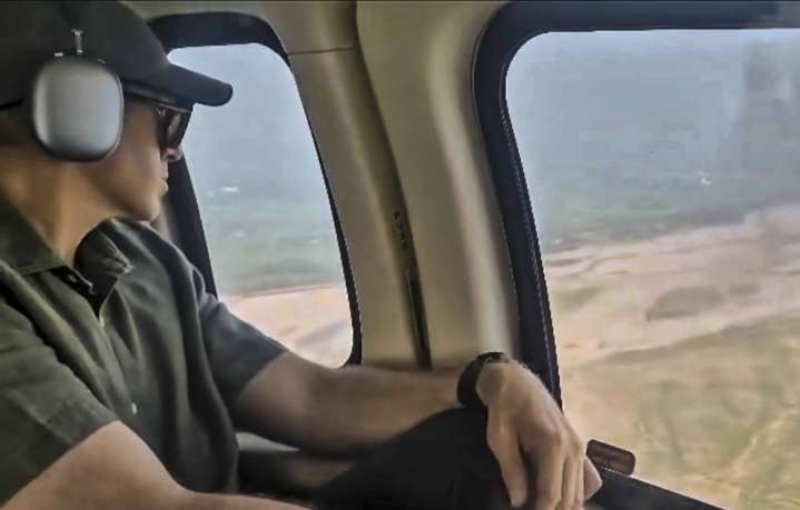 CM Omar Abdullah Conducts Aerial Survey Of Flood-Hit Areas In J&K’s Kathua