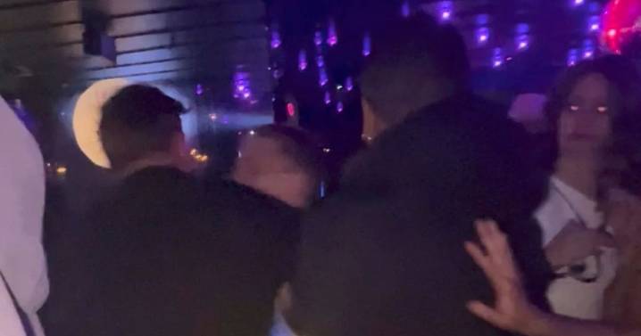 Moment Bonnie Blue nightclub 'attacker' is dragged by security to perfect soundtrack
