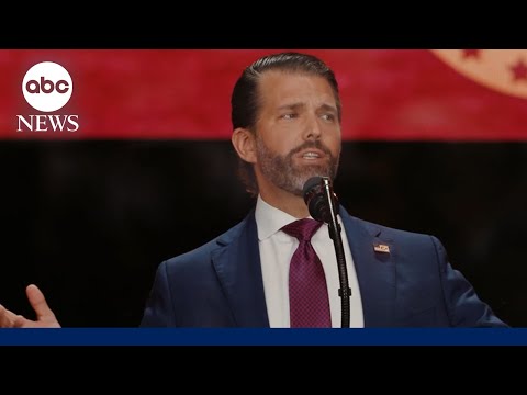 Donald Trump Jr. speaks at Charlie Kirk memorial service