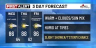 Warm and humid for now... ⚡A few storms possible this week
