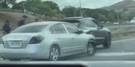 Multiple vehicle collision on H