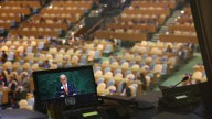 Netanyahu en la ONU: abucheos, aplausos y un QR ante un hemiciclo medio vacío