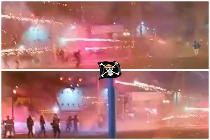 Marcha de la Generación Z: lanzan pirotécnicos a policías (VIDEO)