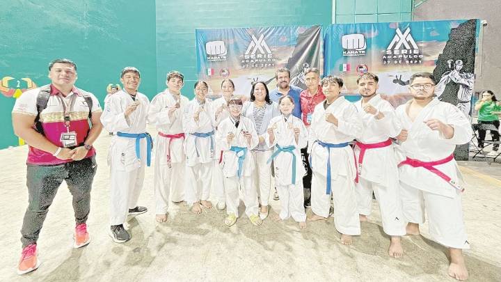Karatecas de Nuevo Laredo consiguen medallas en la Serie MX Acapulco 2025