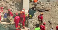 Tres obreros fallecen tras quedar atrapados bajo muro de contención en derrumbe en San Borja