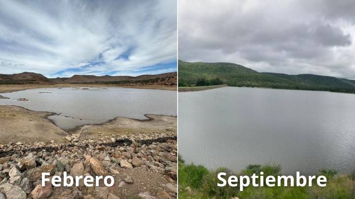 Presa Bayacora: así fue su llenado con las lluvias de septiembre 2025