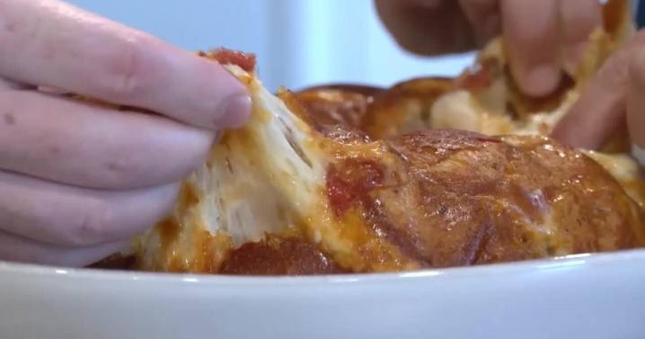 Just in time for football - John and Claire's 'Pizza