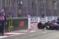 Así fue el choque de Colapinto en la clasificación del GP de Azerbaiyán